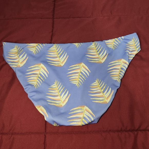 Patagonia Sunamee Bikini Bottoms Womens Small Purple Palm Print Full Coverage - Picture 5 of 11